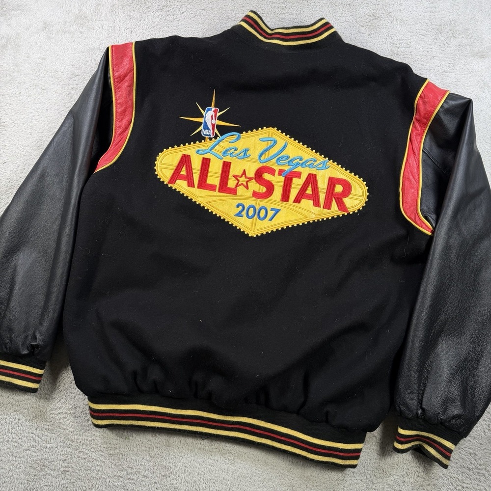 Jeff Hamilton NBA All Star Jacket 2XL Las Vegas Leather Letterman Reversible